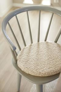 Подушка на сиденье тедди 2р Svanefors, диаметр 38 см, белый