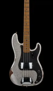 Fender Custom Shop Empire 58 Precision Bass Heavy Relic - Потертый серебристый блеск с эффектом старения №87758