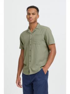BLEND Льняная рубашка BHMLinas зеленого цвета