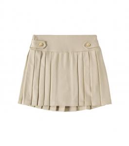 Юбка из плиссированного хлопка Polo Ralph Lauren Kids, Classic Khaki