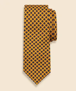 Шелковый галстук с цветочным принтом