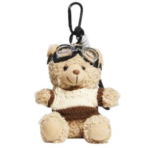 Плюшевый брелок-кукла с камерой и медвежонком в свитере, очки для дайвинга, плюшевый кулон, высота 11см Click, коричневый