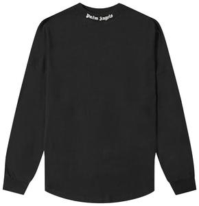 Футболка с длинными рукавами Palm Angels с классическим логотипом, черно-белая