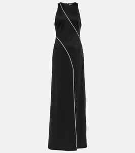 Платье из джерси, украшенное кристаллами Galvan, черный