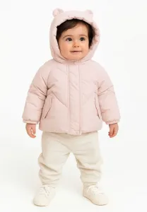 Зимняя куртка с фиксированным капюшоном, стандартного кроя. Minoti, Light Pink