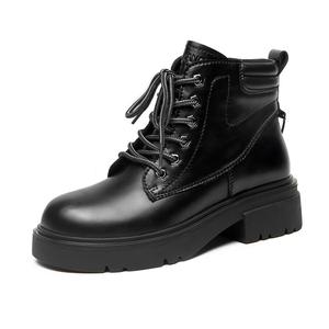 AOKANG Черные женские короткие мартинсы, цвет Black