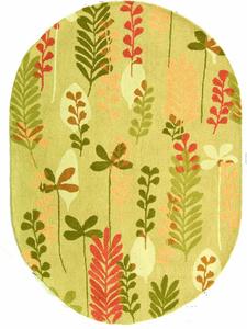 Ковер SAFAVIEH, 138 x 199 см, Berkeley Collection, овальный, цвет taupe и green, ручной работы из шерсти, идеален для помещений с высокой проходимостью в гостиной, спальне (BK367B)