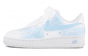 Nike Кроссовки для скейтбординга Air Force 1 с противоскользящим покрытием, женские, белые, синие