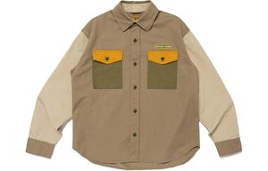 Рубашка с пэчворк карманами HUMAN MADE, Light Umber