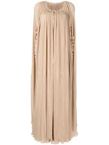 Baruni длинное платье с кейпом, коричневый