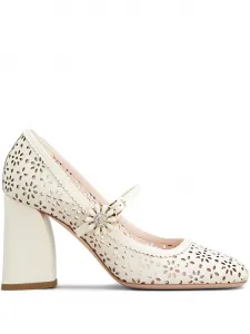 Туфли Très Vivier на блочном каблуке с цветочным принтом 85 мм Roger Vivier