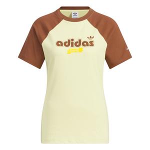 Adidas Originals Футболка с рукавом реглан женская Powder Yellow/Soft Brown