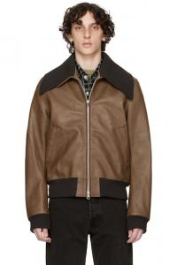 Коричневая кожаная куртка-бомбер Pharos OUR LEGACY
