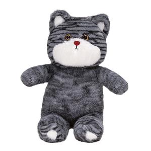 Милые плюшевые куклы котят в слюнявчиках высота 45см MLING, серебро