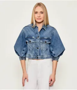 Джинсовая куртка LUCA cropped fit All Saints, синий