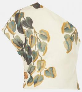 Асимметричный льняной топ-кроп Belletto SIR, Pine Valley