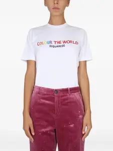 Футболка с короткими рукавами и графическим принтом Dsquared2, белый