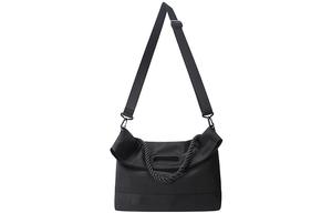 Нейлоновая курьерская сумка через плечо унисекс большого размера черная HAWA, цветочный розовый