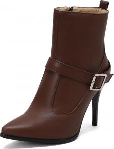 Женские ботильоны Roimaash на шпильке, черные лаковые панк-ботинки