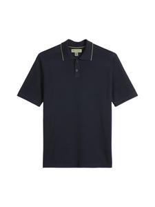 Marc O'Polo Вязаная рубашка-поло из коллекции DFB Travel Collection в темно-синем цвете