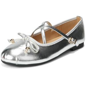 Туфли Мэри Джейн на блочном каблуке женские GOSO, Silver