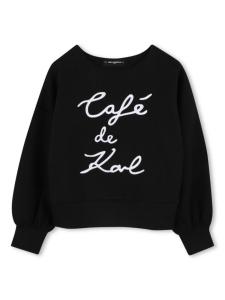 Karl Lagerfeld Kids толстовка с принтом, черный