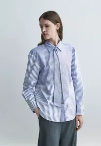 Блузка silys на пуговицах Sandro, Bleu/Blanc