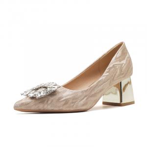 Женские туфли на высоком каблуке, золотистые Dunnu, Gold