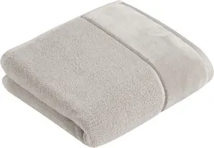 Полотенце Vossen "Pure", (2 шт.), хлопок & VEGAN, с элегантной велюровой каймой 60х110 см (2 шт.), цвет stone