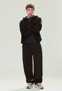 Комбинезон-Шорты из трикотажа с объемными штанинами Bershka, Black