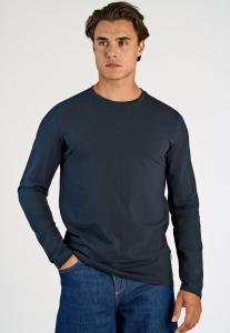 Топ Lindbergh BASIC O-NECK STRETCH LS, Navy/Dark Blue