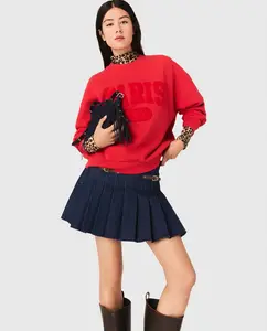 Женская толстовка с надписями PARIS NY Maje, красный