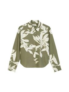 Свободная укороченная блузка с принтом, средне-зеленого цвета Marc O'Polo