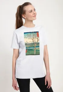 Футболка с графическим изображением пейзажа хиросигэ из музея эшмола. Henry Tiger, White