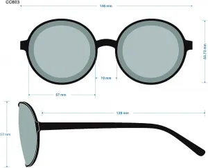 Женские круглые солнцезащитные очки Circus NY by Sam Edelman CC348 в оправе «ананас», Black