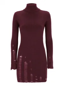 Вязаное платье с эффектом состаренности Laneus, фиолетовый