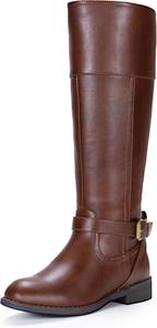 Женские высокие сапоги до колена Jeossy 950, удобные, с металлической пряжкой и молнией, с широкой голенью и широкой полнотой, Riding Whisky