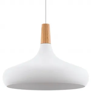 Подвесной светильник SABINAR E27 1 шт. Подвесная лампа, H110 x Ø40 см, 1x40 Вт, без лампы. Eglo, Weiß/holz