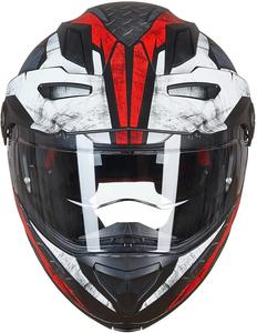 Шлем мотоциклетный ILM Pinlock DOT 909F, красный / белый