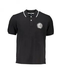 Черная хлопковая рубашка-поло с принтом North Sails, черный