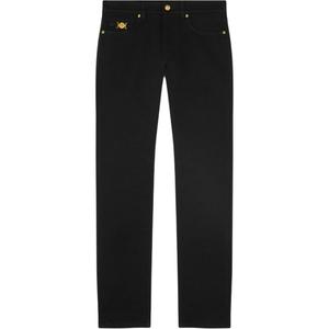 Низкие прямые джинсы VERSACE, черные