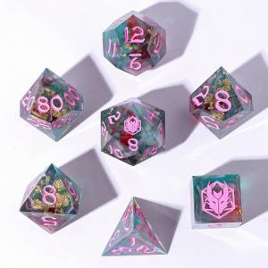 Аксессуары Hymgho Premium Gaming Sharp-Edge Polyhedral Dice Set: Captured Magic - Interstellar Vortex (7)