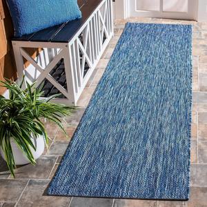 Ковер SAFAVIEH, 69 x 366 см, Rug Courtyard Collection Navy CY8520 Indoor/ Outside Waterproof Easy cleansingPatio Backyard Mudroom Runner Mat