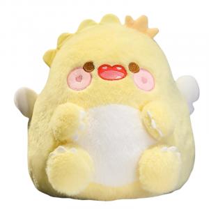 Кавайный милый макарон, плюшевая игрушка знака зодиака, талисман год дракона плюшевая кукла высота 30см Click, желтый