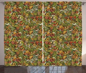 Летняя штора в деревенском стиле ABAKUHAUS, темно-синие и цветочные мотивы, присборенная тесьма для спальни с петлями и крючками, 280 x 225 см, цвет темного какао и разноцветный Abakuhaus