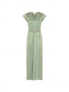Платье с v-образным вырезом и поясом Forte Forte, зеленый
