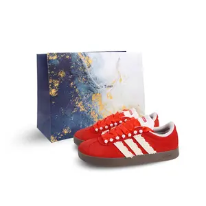 Adidas Neo Кроссовки для скейтбординга VL Court Lifestyle с противоскользящим покрытием, износостойкие, унисекс, белые, красные