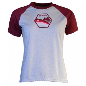 Функциональная рубашка Zimtstern Women's Bowz Tee, цвет Glacier Grey Melange/Windsor Wine
