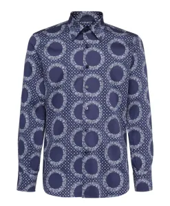 Рубашка «Милано» с узором «пейсли» Billionaire, синий