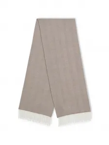 Шарф с бахромой Brooks Brothers, бежевый